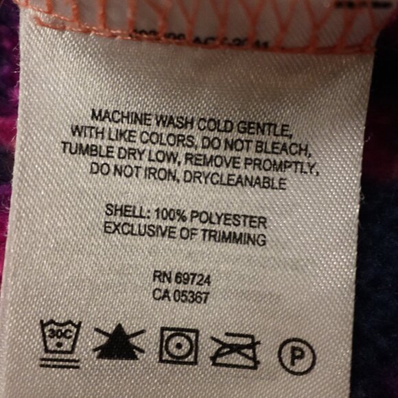 Columbia Benton Springs II Printed Fleece Jacket Girls’ XS Pink Multi Outdoor - Picture 10 of 11